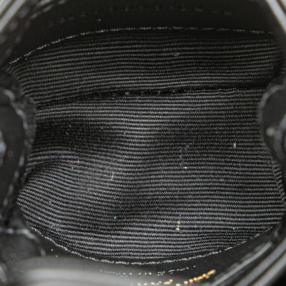 Saint Laurent Lulu Chain Shoulder Bag AirPods Case Wallet Black Gold Leather - Picture 6 of 9